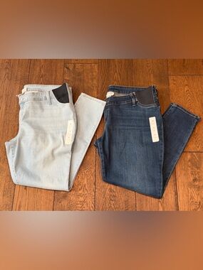 Isabel Maternity by Ingrid & Isabel Light Wash and Dark Indigo Skinny Jeans